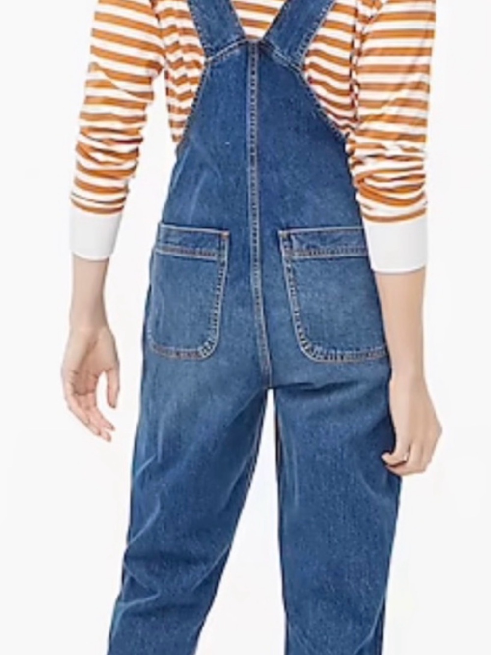 J. Crew Re-Imagined Bib Overalls Medium Wash Women’s Size Medium - Picture 2 of 15